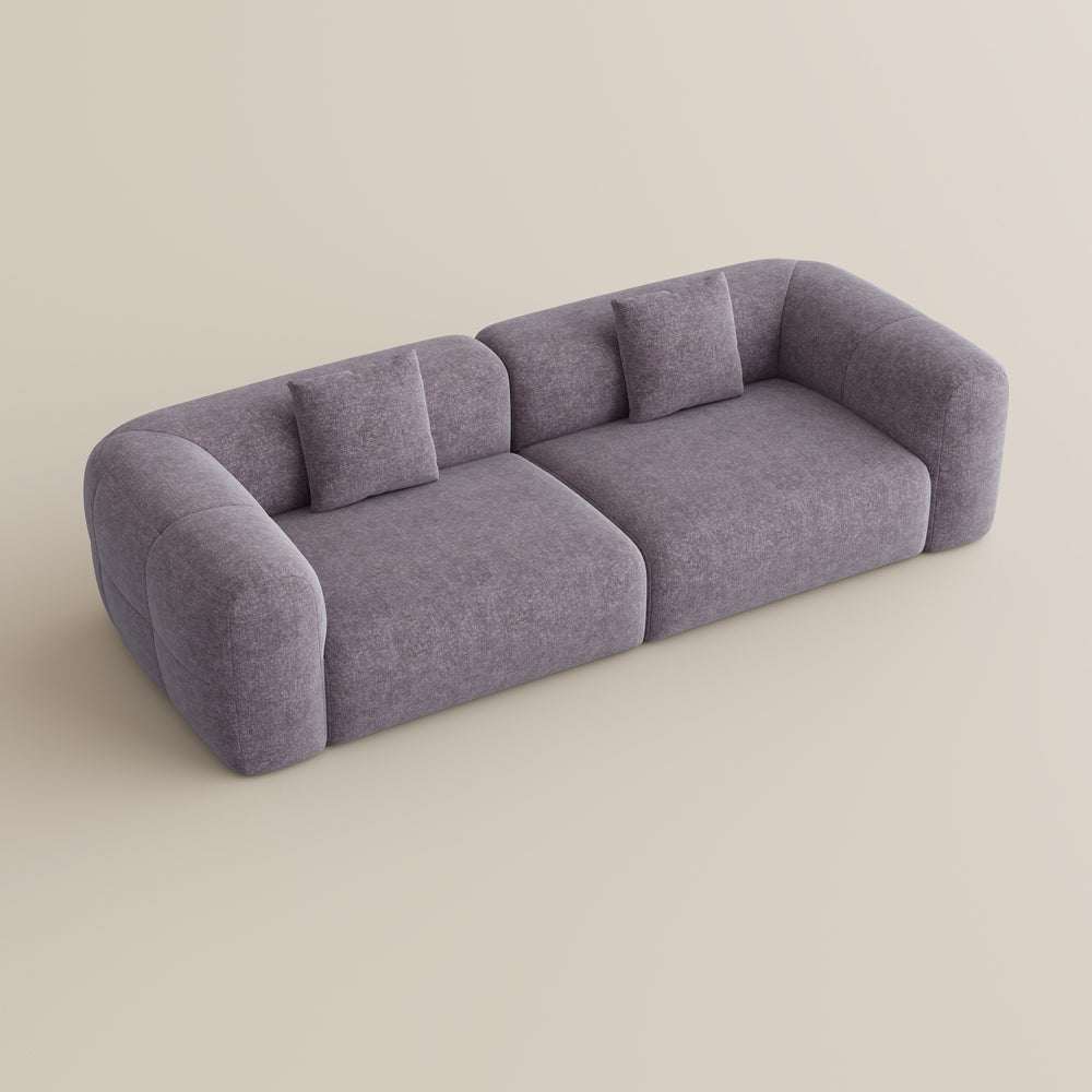 POVISON SF8204NB240 Minimalist Vintage Chenille Lounge Sofa