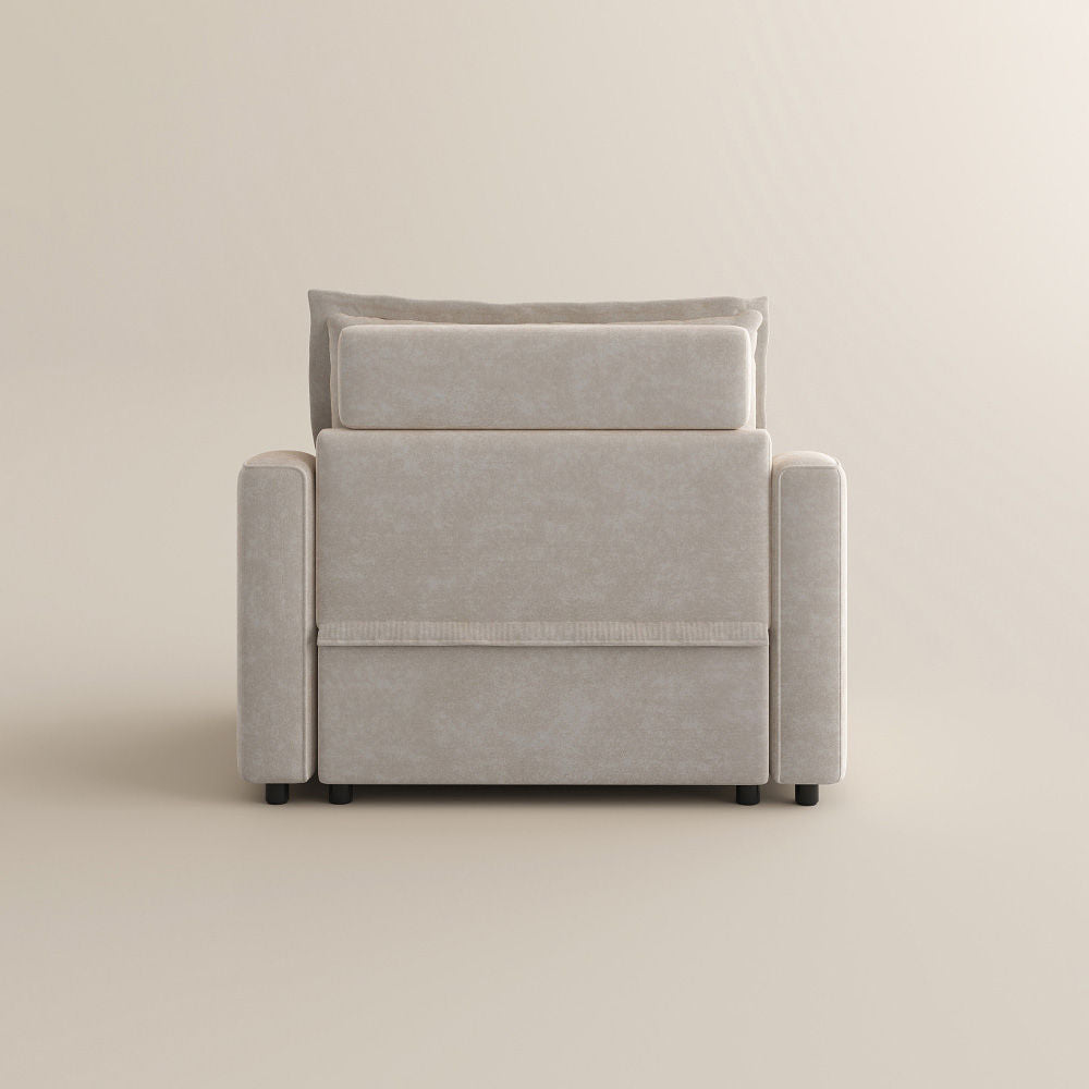 POVISON 121.9cm Modern Oversized Power Reclining Sofa Solid Wood