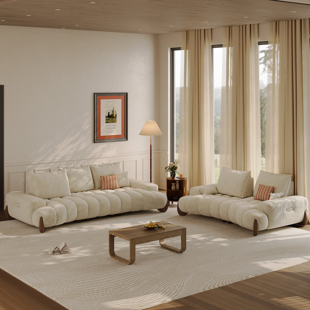 POVISON Mid-Century Tufted Cloud Modular Sofa Set