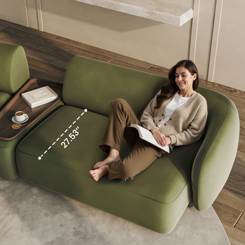 POVISON SF8167G324 Curved Deep Sofa Modular Side Table