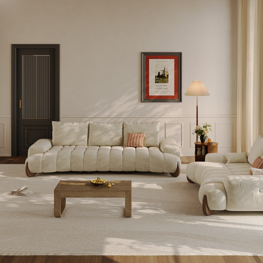 POVISON Mid-Century Tufted Cloud Modular Sofa Set
